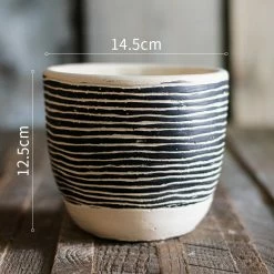 Staunton And Henry Home Accessories Nordic Black And White Flower Pot