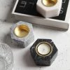 Staunton And Henry Home Accessories Marble Tea Light Candle Holders - Set Of 3