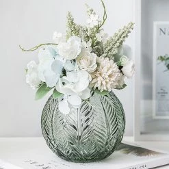 Staunton And Henry Home Accessories Nordic Leaf Glass Vase
