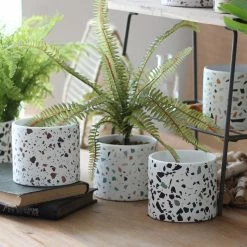 Staunton And Henry Terrazzo Pattern Plant Pots - Set Of 4 Home Accessories