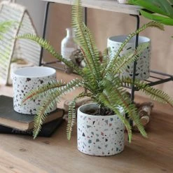 Staunton And Henry Terrazzo Pattern Plant Pots - Set Of 4 Home Accessories
