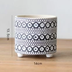 Staunton And Henry Modern Monochrome Plant Pots Home Accessories