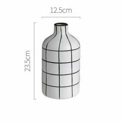 Staunton And Henry Home Accessories Monochrome Tile Pattern Vases