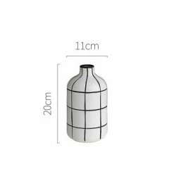 Staunton And Henry Home Accessories Monochrome Tile Pattern Vases