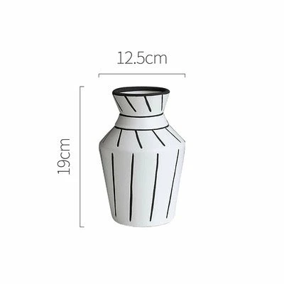 Staunton And Henry Home Accessories Monochrome Tile Pattern Vases