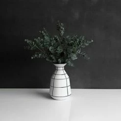 Staunton And Henry Home Accessories Monochrome Tile Pattern Vases