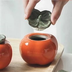 Staunton And Henry Home Accessories Persimmon Condiment Jars - Set Of 2