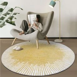 Staunton And Henry Arbus Modern Yellow Round Rug Rugs