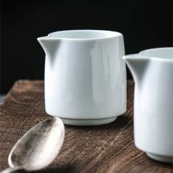Staunton And Henry Modern White Milk Jug - Set Of 2