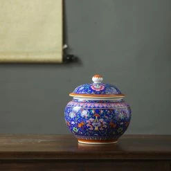 Staunton And Henry Home Accessories Tang Colourful Chinese Ceramic Container