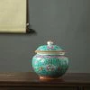 Staunton And Henry Home Accessories Tang Colourful Chinese Ceramic Container