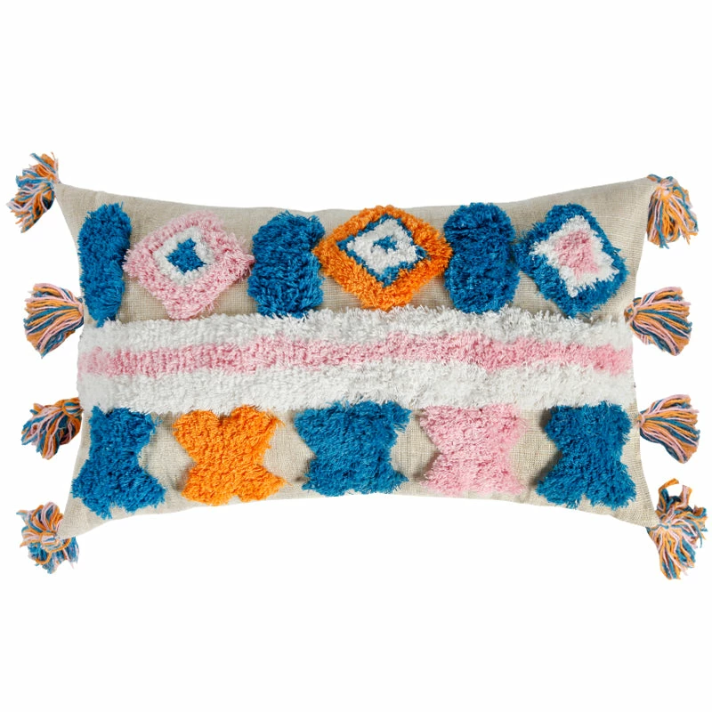 Staunton And Henry Tenzin Colorful Modern Tribal Throw Cushions