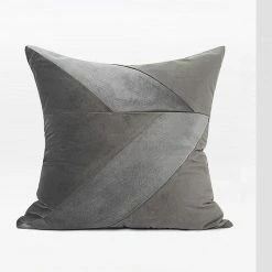 Staunton And Henry Modern Taupe And Grey Throw Cushion