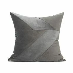 Staunton And Henry Modern Taupe And Grey Throw Cushion