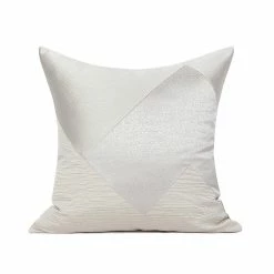 Staunton And Henry Cream And White Satin Throw Cushion Home Accessories