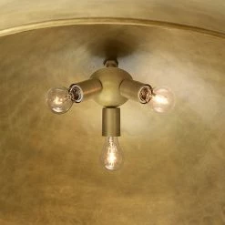 Staunton And Henry Vintage Distressed Bronze Dome Chandelier