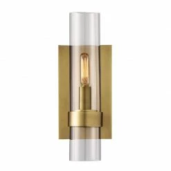 Staunton And Henry Modern Brass Wall Sconce Light