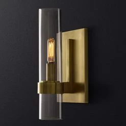Staunton And Henry Modern Brass Wall Sconce Light