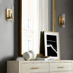 Staunton And Henry Modern Brass Wall Sconce Light