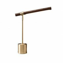 Staunton And Henry Modern Gold And Wood Desk Lamp Lighting