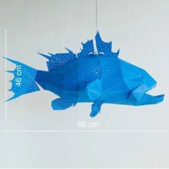Staunton And Henry Lighting Grouper Fish Origami Ceiling Light