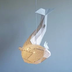 Staunton And Henry Whale Origami Ceiling Light