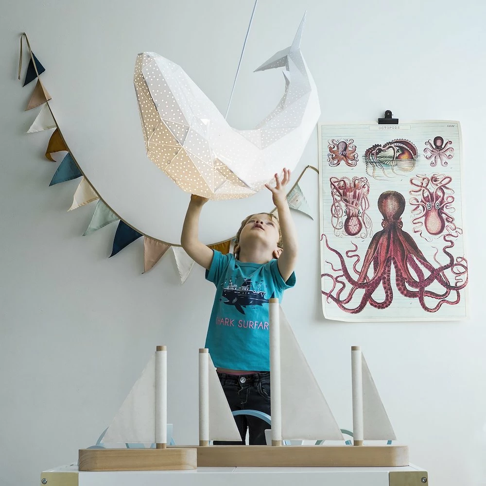 Staunton And Henry Whale Origami Ceiling Light