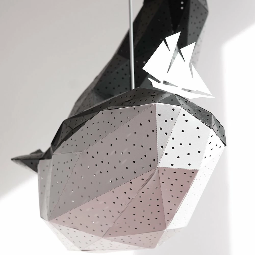 Staunton And Henry Whale Origami Ceiling Light