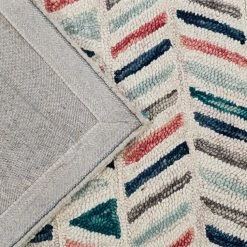 Staunton And Henry Frieda Pink And Blue Wool Rug