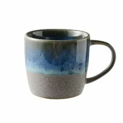Staunton And Henry Retro Japanese Blue And Grey Coffee Mug Kitchen