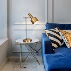 Staunton And Henry Vera Modern Black And Gold Desk Lamp Lighting