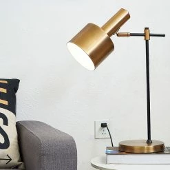 Staunton And Henry Vera Modern Black And Gold Desk Lamp Lighting