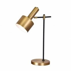 Staunton And Henry Vera Modern Black And Gold Desk Lamp Lighting