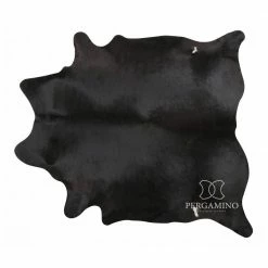 Staunton And Henry Pergamino Solid Black Cowhide Rug