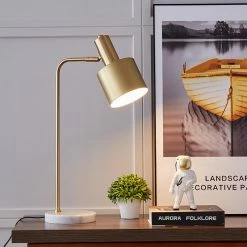 Staunton And Henry Lily Nordic Marble And Gold Table Lamp Lighting