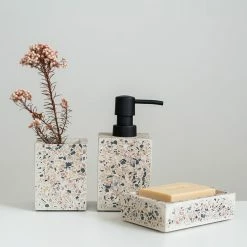 Staunton And Henry Eclectic Bella Terrazzo Bathroom Accessory Set