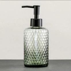 Staunton And Henry Amaro Bottle Green Bathroom Accessory Set Eclectic