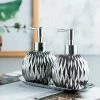 Staunton And Henry Elegant Silver Faceted Soap Dispenser