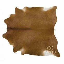 Staunton And Henry Pergamino Solid Brown Cowhide Rug