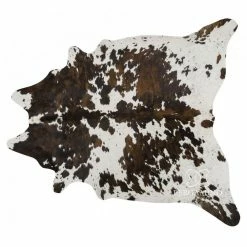 Staunton And Henry Pergamino Tricolour Brown And White Cowhide Rug