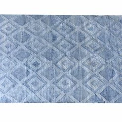 Staunton And Henry Patmos Blue Diamond Pattern Rug Rugs
