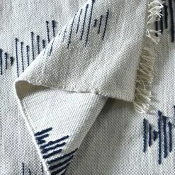 Staunton And Henry Inken Blue And White Modern Tribal Rug