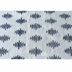 Staunton And Henry Inken Blue And White Modern Tribal Rug