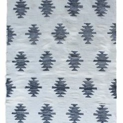 Staunton And Henry Inken Blue And White Modern Tribal Rug