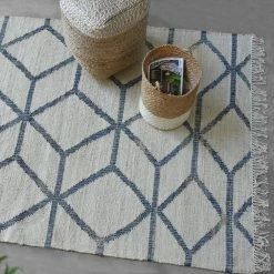 Staunton And Henry Ananda Modern Blue And White Rug Rugs