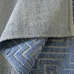 Staunton And Henry Lenen Textured Blue Rug Rugs