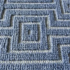 Staunton And Henry Lenen Textured Blue Rug Rugs