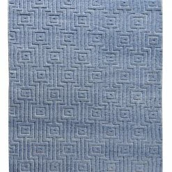 Staunton And Henry Lenen Textured Blue Rug Rugs