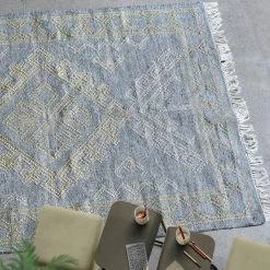 Staunton And Henry Toma Grey And Yellow Tribal Rug