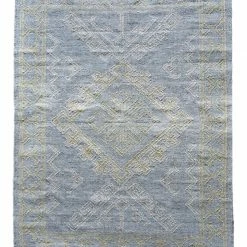 Staunton And Henry Toma Grey And Yellow Tribal Rug